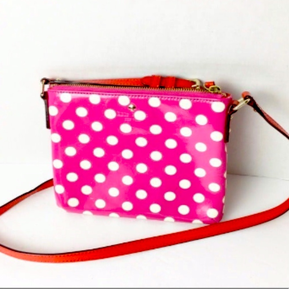 Kate Spade patent leather polka dot crossbody